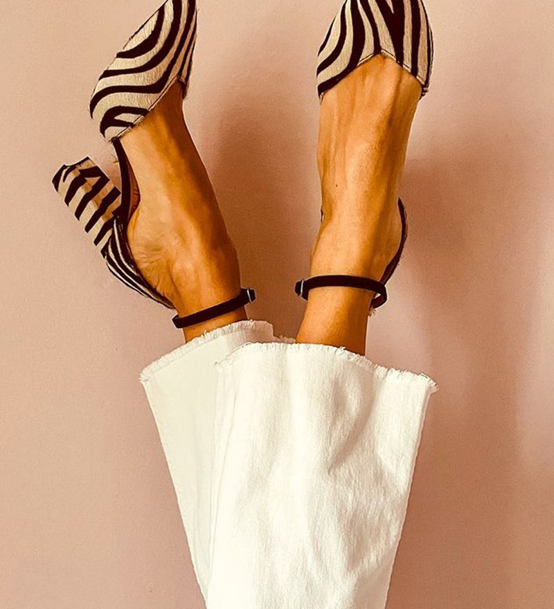 Zora - Zebra Print Sandale