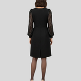 Avora – Elegantna Haljina S Balon Rukavima I Patchwork Detaljima