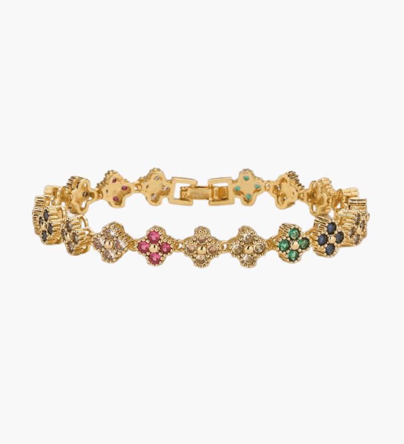 Lana – cvjetni kristalni narukvicu s karikama