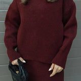 Velara - Pleteni Set - Oversize Pulover + Minica