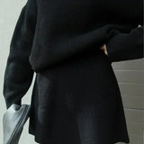 Velara - Pleteni Set - Oversize Pulover + Minica