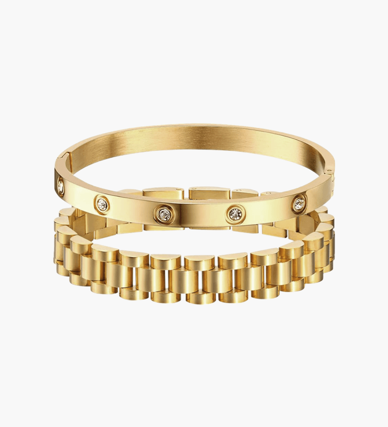 Petra – set narukvica linked crystal duo